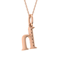 Thumbnail for Diamond 1/20 Ct.Tw. Letter H Pendant in 10K Rose Gold