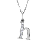 Thumbnail for Diamond 1/20 Ct.Tw. Letter H Pendant in 10K White Gold