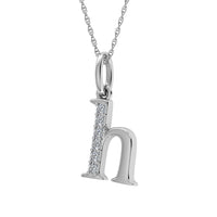 Thumbnail for Diamond 1/20 Ct.Tw. Letter H Pendant in 10K White Gold