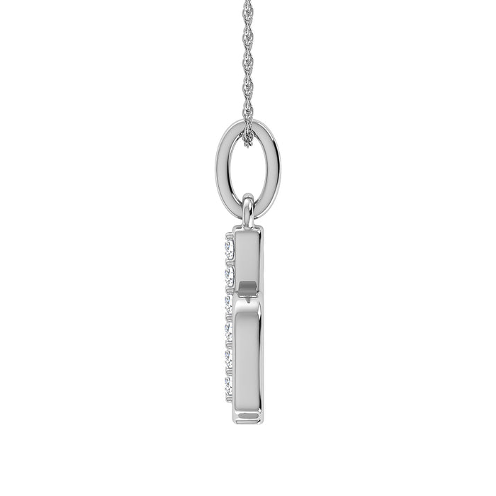 Diamond 1/20 Ct.Tw. Letter H Pendant in 10K White Gold