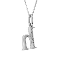 Thumbnail for Diamond 1/20 Ct.Tw. Letter H Pendant in 10K White Gold