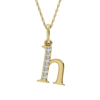 Thumbnail for Diamond 1/20 Ct.Tw. Letter H Pendant in 10K Yellow Gold