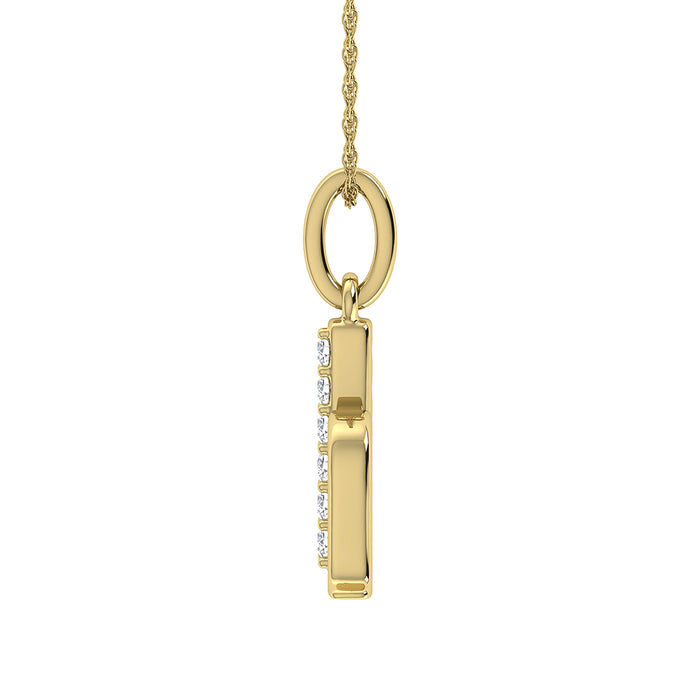 Diamond 1/20 Ct.Tw. Letter H Pendant in 10K Yellow Gold