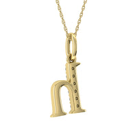 Thumbnail for Diamond 1/20 Ct.Tw. Letter H Pendant in 10K Yellow Gold