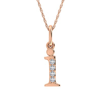 Thumbnail for Diamond 1/20 Ct.Tw. Letter I Pendant in 10K Rose Gold