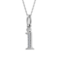 Thumbnail for Diamond 1/20 Ct.Tw. Letter I Pendant in 10K White Gold