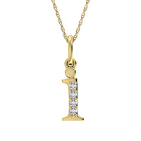 Thumbnail for Diamond 1/20 Ct.Tw. Letter I Pendant in 10K Yellow Gold