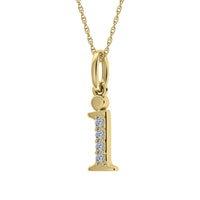 Thumbnail for Diamond 1/20 Ct.Tw. Letter I Pendant in 10K Yellow Gold
