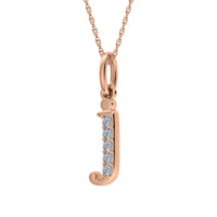 Thumbnail for Diamond 1/20 Ct.Tw. Letter J Pendant in 10K Rose Gold
