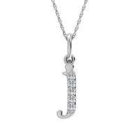Thumbnail for Diamond 1/20 Ct.Tw. Letter J Pendant in 10K White Gold