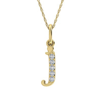 Thumbnail for Diamond 1/20 Ct.Tw. Letter J Pendant in 10K Yellow Gold