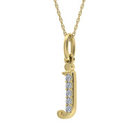 Thumbnail for Diamond 1/20 Ct.Tw. Letter J Pendant in 10K Yellow Gold