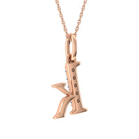 Thumbnail for Diamond 1/20 Ct.Tw. Letter K Pendant in 10K Rose Gold