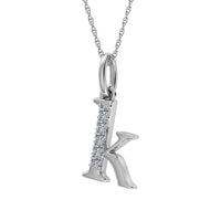 Thumbnail for Diamond 1/20 Ct.Tw. Letter K Pendant in 10K White Gold