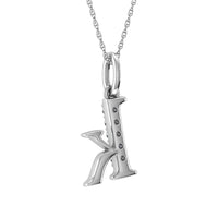 Thumbnail for Diamond 1/20 Ct.Tw. Letter K Pendant in 10K White Gold