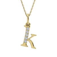 Thumbnail for Diamond 1/20 Ct.Tw. Letter K Pendant in 10K Yellow Gold