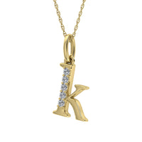 Thumbnail for Diamond 1/20 Ct.Tw. Letter K Pendant in 10K Yellow Gold