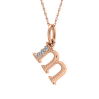Thumbnail for Diamond 1/20 Ct.Tw. Letter M Pendant in 10K Rose Gold