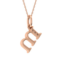 Thumbnail for Diamond 1/20 Ct.Tw. Letter M Pendant in 10K Rose Gold