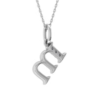 Thumbnail for Diamond 1/20 Ct.Tw. Letter M Pendant in 10K White Gold