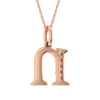 Thumbnail for Diamond 1/20 Ct.Tw. Letter N Pendant in 10K Rose Gold