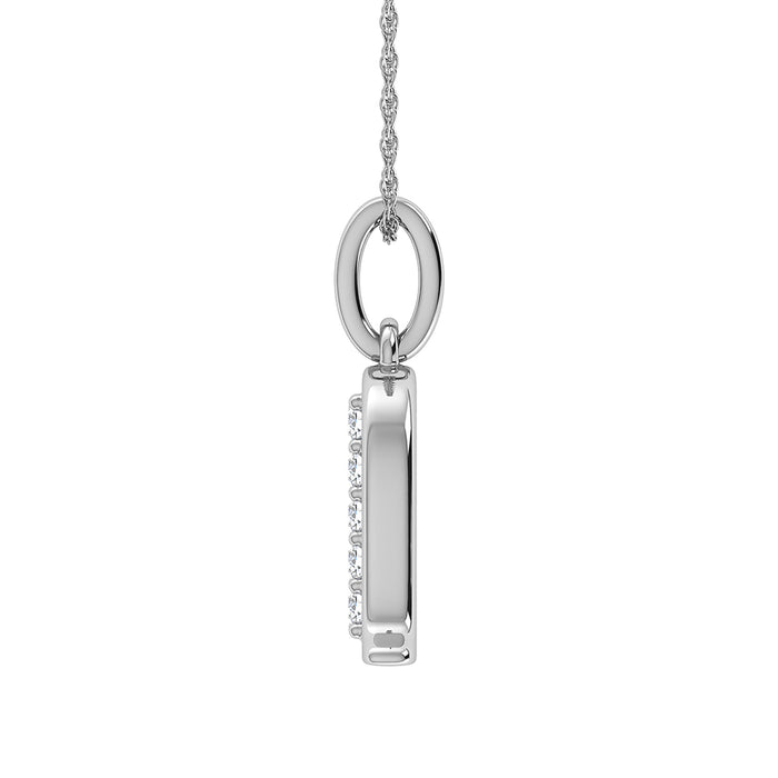 Diamond 1/20 Ct.Tw. Letter N Pendant in 10K White Gold