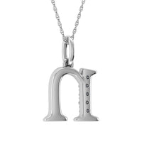 Thumbnail for Diamond 1/20 Ct.Tw. Letter N Pendant in 10K White Gold