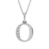 Thumbnail for Diamond 1/20 Ct.Tw. Letter O Pendant in 10K White Gold