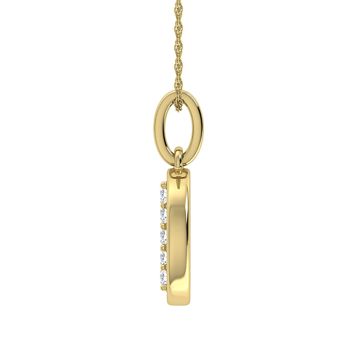 Diamond 1/20 Ct.Tw. Letter O Pendant in 10K Yellow Gold