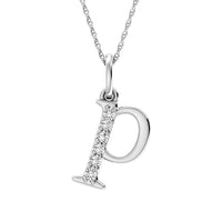 Thumbnail for Diamond 1/20 Ct.Tw. Letter P Pendant in 10K White Gold