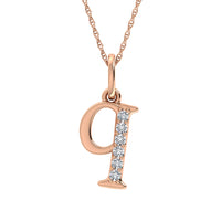 Thumbnail for Diamond 1/20 Ct.Tw. Letter Q Pendant in 10K Rose Gold