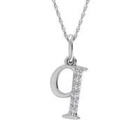 Thumbnail for Diamond 1/20 Ct.Tw. Letter Q Pendant in 10K White Gold