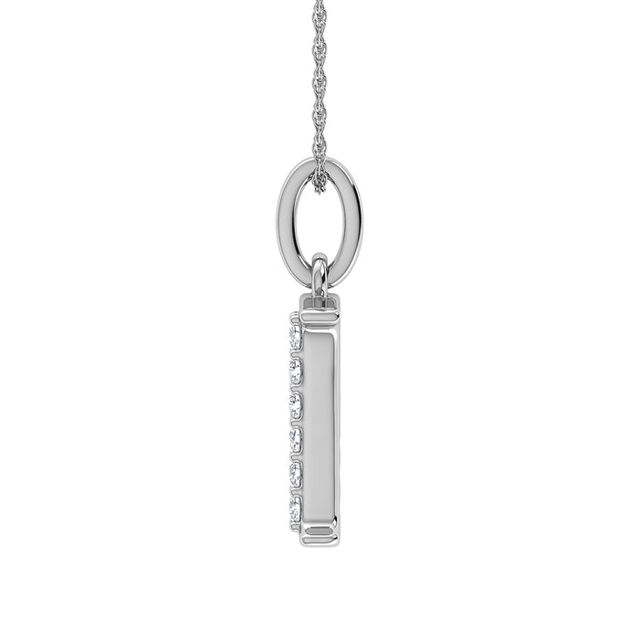 Diamond 1/20 Ct.Tw. Letter Q Pendant in 10K White Gold