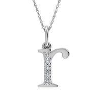 Thumbnail for Diamond 1/20 Ct.Tw. Letter R Pendant in 10K White Gold