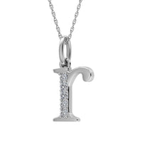 Thumbnail for Diamond 1/20 Ct.Tw. Letter R Pendant in 10K White Gold