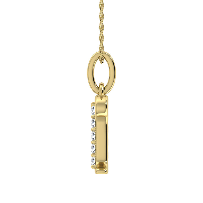 Diamond 1/20 Ct.Tw. Letter R Pendant in 10K Yellow Gold