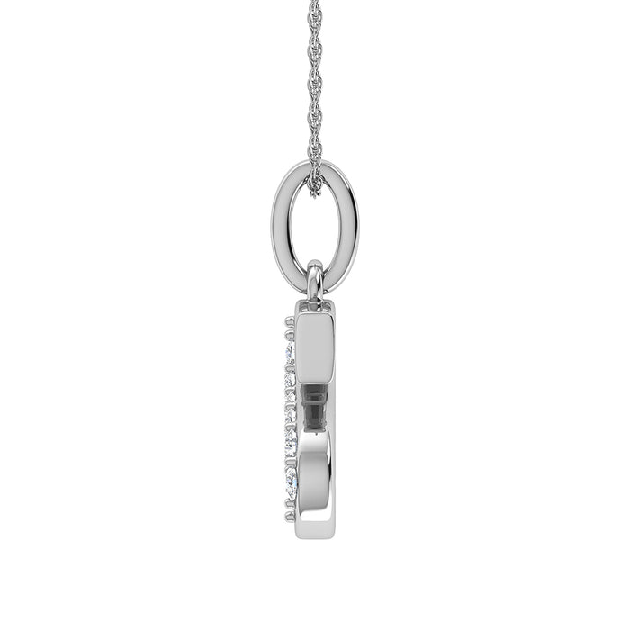 Diamond 1/20 Ct.Tw. Letter S Pendant in 10K White Gold