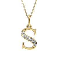 Thumbnail for Diamond 1/20 Ct.Tw. Letter S Pendant in 10K Yellow Gold
