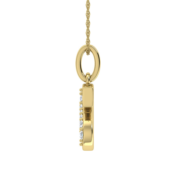 Diamond 1/20 Ct.Tw. Letter S Pendant in 10K Yellow Gold