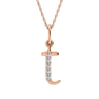 Thumbnail for Diamond 1/20 Ct.Tw. Letter T Pendant in 10K Rose Gold