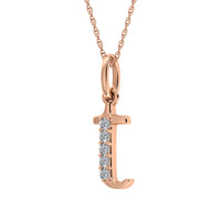 Thumbnail for Diamond 1/20 Ct.Tw. Letter T Pendant in 10K Rose Gold