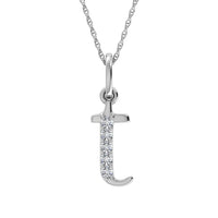 Thumbnail for Diamond 1/20 Ct.Tw. Letter T Pendant in 10K White Gold