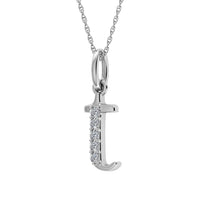 Thumbnail for Diamond 1/20 Ct.Tw. Letter T Pendant in 10K White Gold