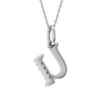 Thumbnail for Diamond 1/20 Ct.Tw. Letter U Pendant in 10K White Gold