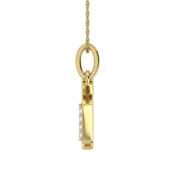 Diamond 1/20 Ct.Tw. Letter U Pendant in 10K Yellow Gold