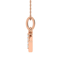Thumbnail for Diamond 1/20 Ct.Tw. Letter V Pendant in 10K Rose Gold