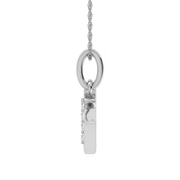 Thumbnail for Diamond 1/20 Ct.Tw. Letter V Pendant in 10K White Gold