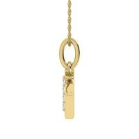 Thumbnail for Diamond 1/20 Ct.Tw. Letter V Pendant in 10K Yellow Gold