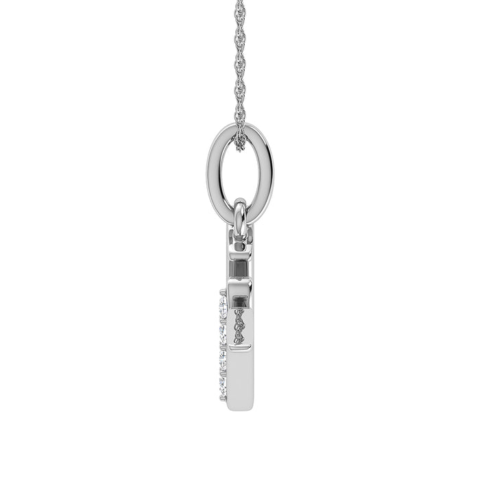 Diamond 1/20 Ct.Tw. Letter W Pendant in 10K White Gold