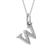 Thumbnail for Diamond 1/20 Ct.Tw. Letter W Pendant in 10K White Gold
